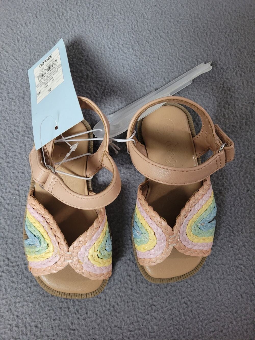 Girls Toddler Cat & Jack RAINBOW Sandals Girls Toddler Size 5T NWT